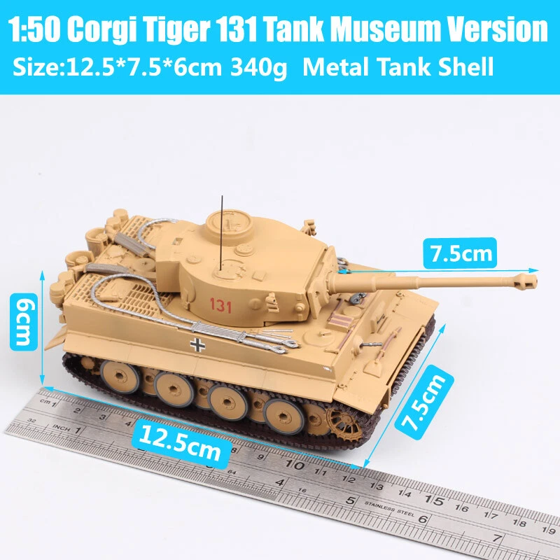 1/50 Scale Corgi WW2 TIGER 131 Tank Museum Diecast Model Military Toy C60517 - Image 4 of 4