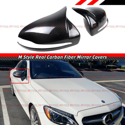 FOR 17-21 MERCEDES C/E/S/GLC/GLB/CLS/GLC M STYLE REAL CARBON FIBER MIRROR COVER