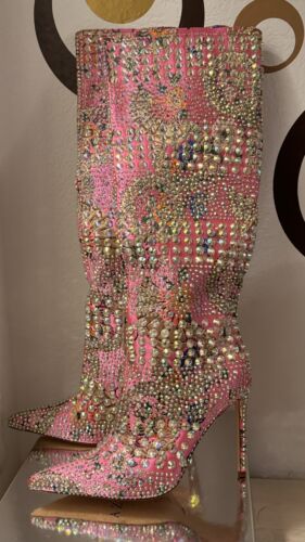 AZALEA WANG RUBINA Pink Stiletto Boots - Picture 4 of 5