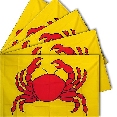 3x5 3'x5' Wholesale Set 5 Pack of Advertising Crab Seafood Business 5 Flags Flag