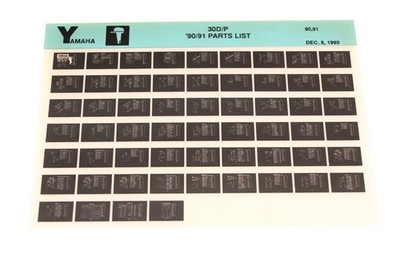 OEM Yamaha LB024-6 1990-91 30D/P Parts List Microfiche