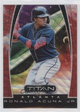 2019 Panini Chronicles Titan Ruby Wave Prizm 160/199 Ronald Acuna Jr #19 o7m