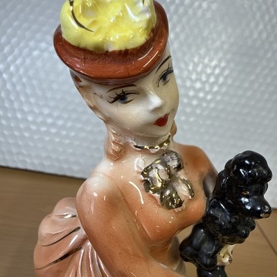 Vintage Rare 1950's Lipper & Mann Creations Figurine Lady Holding