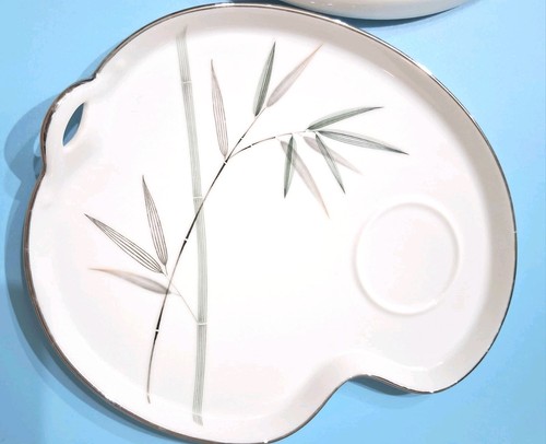 3 NORITAKE SNACKTELLER mit Teetassenhalter - Ersatz BAMBINA 5791 - ohne Tasse - Platin - Bild 8 von 10