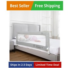 1-Pack Bed Rail for Toddlers 55.5" L x 19.5" H Toddler Bed Rails for Twin, ...