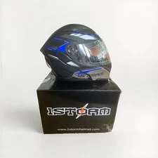 1Storm Motorcycle Modular Full Face Flip up Dual Visor Helmet + Spoiler: HB89