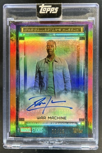 2025 Topps Marvel The Collector Don Cheadle War Machine Museum Auto Orange #/25