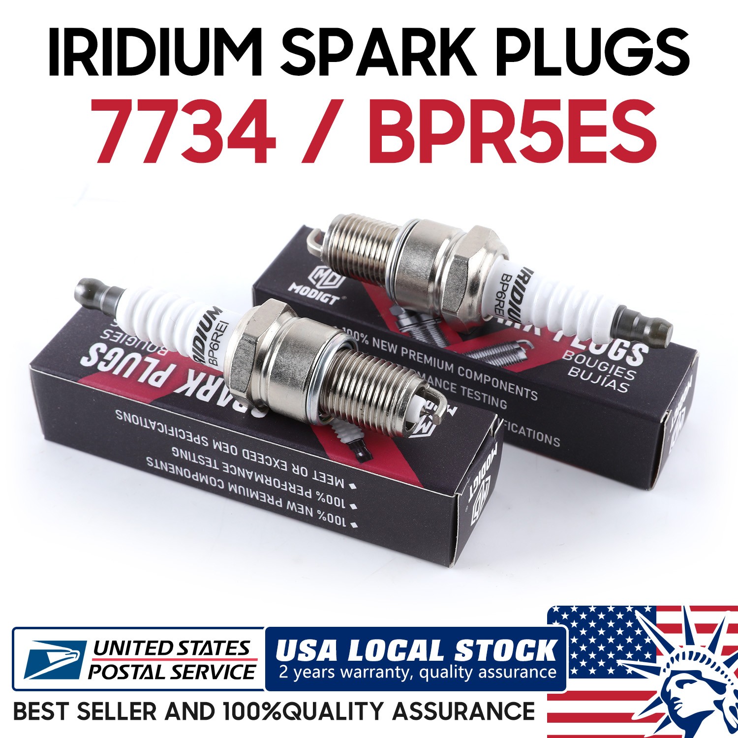 Genuine Quality For NGK 7734 BPR5ES NEW Spark Plugs Set 10Pcs, US FREE SHIPPING