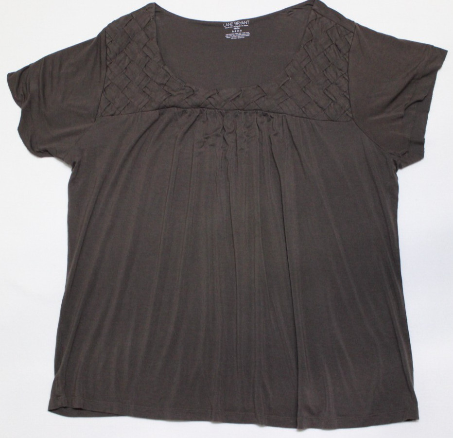Lane Bryant Swing Tee Women's Size 22/24 Brown Short Sleeve Pullover