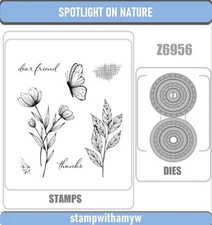 SPOTLIGHT ON NATURE Cutting Dies & Stamps Scrapbook DIY Greeting Card Handmade