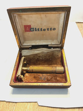 Vintage Gillette Diplomat Gold Safety Razor with Org Case. "A"