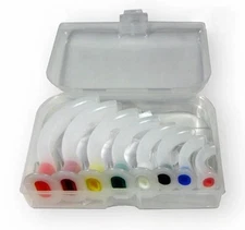 Guedel Airway Set of 8  AIRWAYS Smooth, flexible, Oral Airway Kit Sealed Box