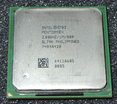 INTEL PENTIUM 4  2.8 GHz SL79K PROCESSOR, 800 MHz BUS,  SOCKET 478, US SELLER