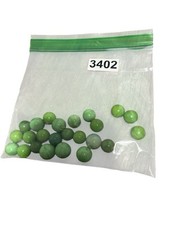 Lot of 22 vintage green marbles