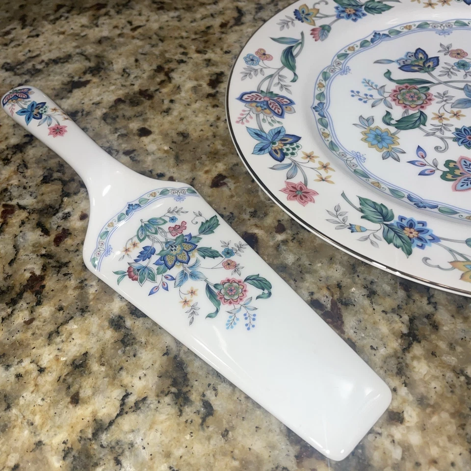 Juego de 2 platos y servidores de porcelana Andrea by Sadek INDIA GARDEN Foto 3 de 4