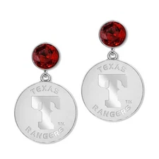 Game Time Offical MLB TEXAS RANGERS Disc Earrings