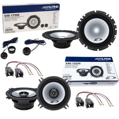 Kit 6 Alpine 6,5'' 2-Wege Koaxiallautsprecher vorn/hinten für Peugeot 206 ab 1998