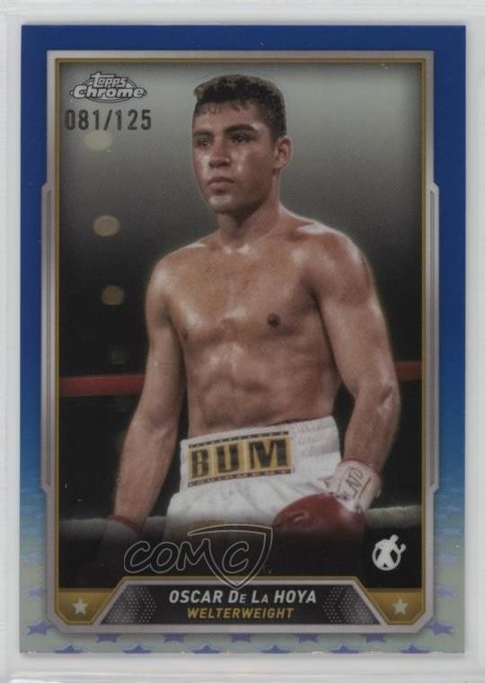 2024 Topps Chrome Blue Refractor /125 Oscar De La Hoya #32