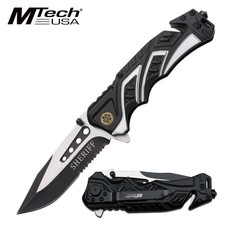 Cuchillo Plegable de Bolsillo MTech EE. UU. EDC con Mango-Cortador, Clip, Rompevidrios