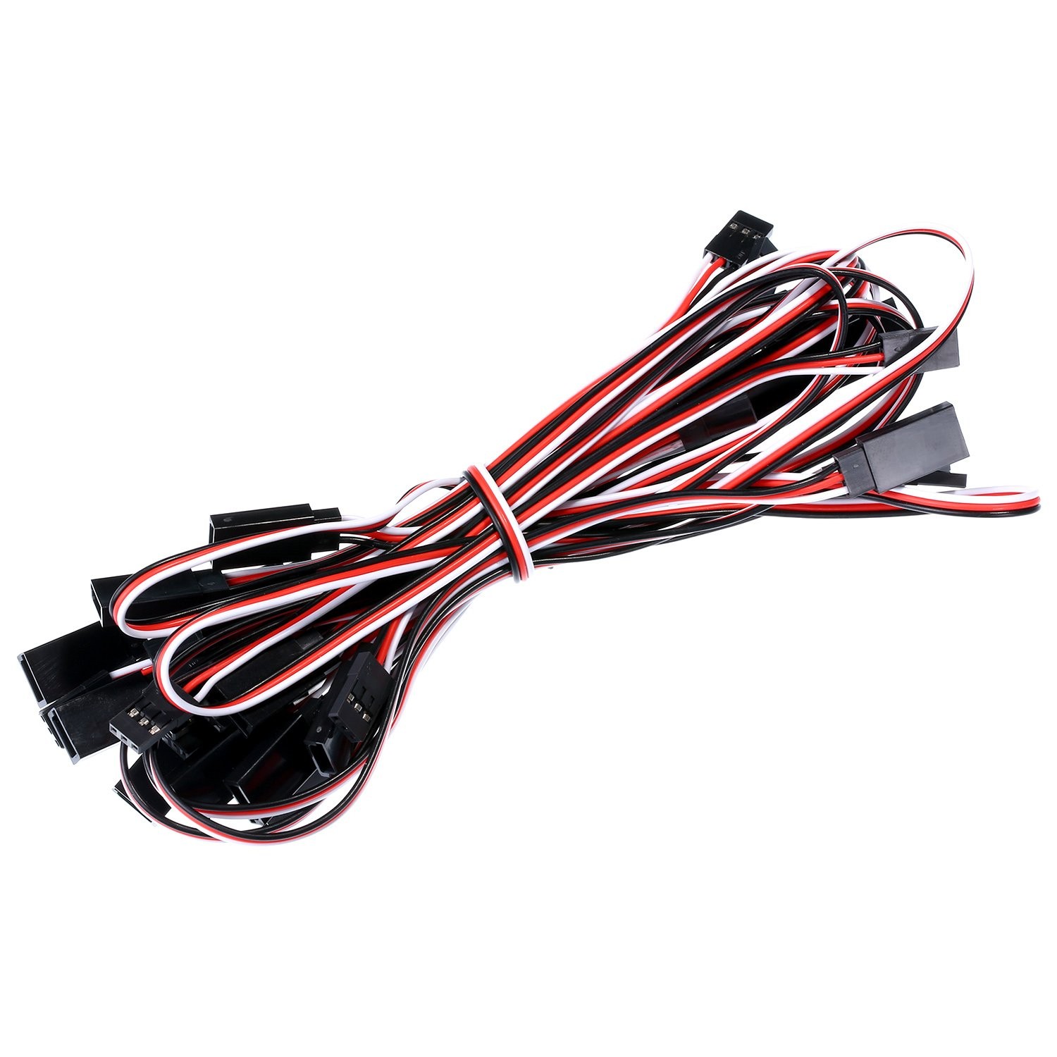 Tecunite 20 Pieces 3-pin Servo Extension Cable Wire Cord Female to Male RC Se...