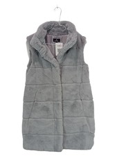 Monari Fellweste Kunstpelz Gesteppt Damen Weste Grau Gr. 36 S