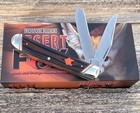 ROUGH RIDER BLACK AND ORANGE MICARTA HANDLES DESERT FOX TRAPPER KNIFE KNIVES — photo 2