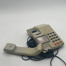 Telefono British Telecom Vintage con cavo a pulsante beige - parti/riparazione non testate