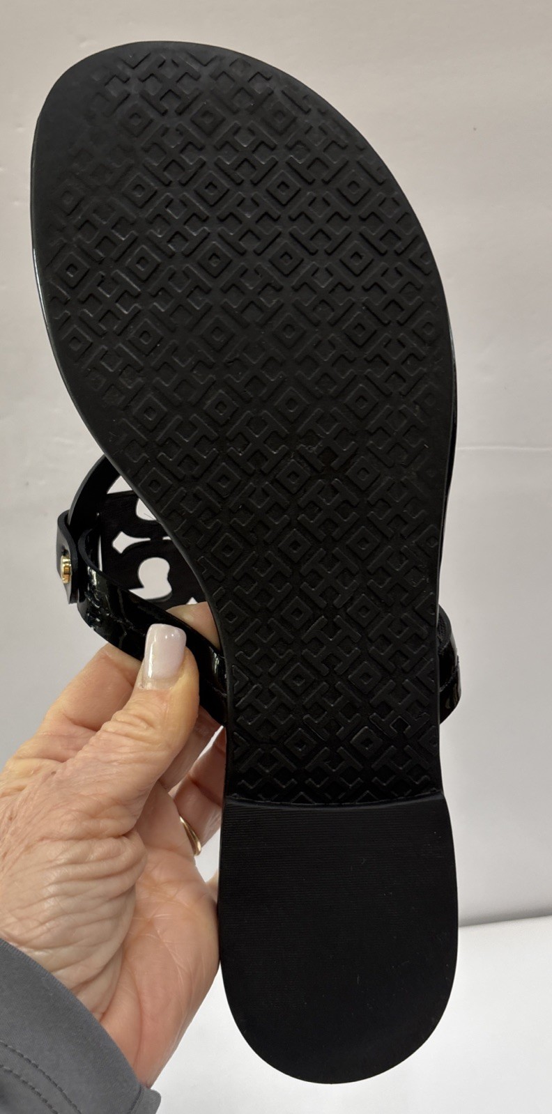 Tory Burch Miller Black Patent Leather Sandals Sz 9 M thumbnail 17