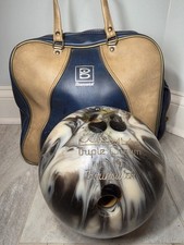 Vintage Brunswick 14 Pound Bowling Ball with Bruinswick bag