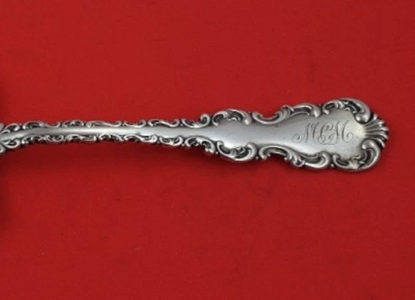 Tenedor de espárragos de plata esterlina Louis XV por Whiting Gorham 10" reliquia para servir Foto 3 de 3