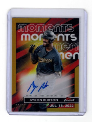 2023 Topps Finest - Finest Moments Autographs Byron Buxton #FMA-BBU Gold...