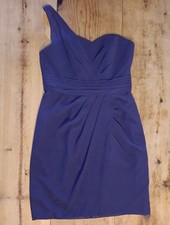 Sorella Vita Cocktail Dress Womens 12 Concord One Shoulder Shirred 8372 $285 NWT