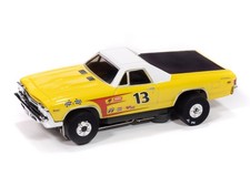 AUTO WORLD '69 Chevy El Camino- Yellow  White SLOT CAR