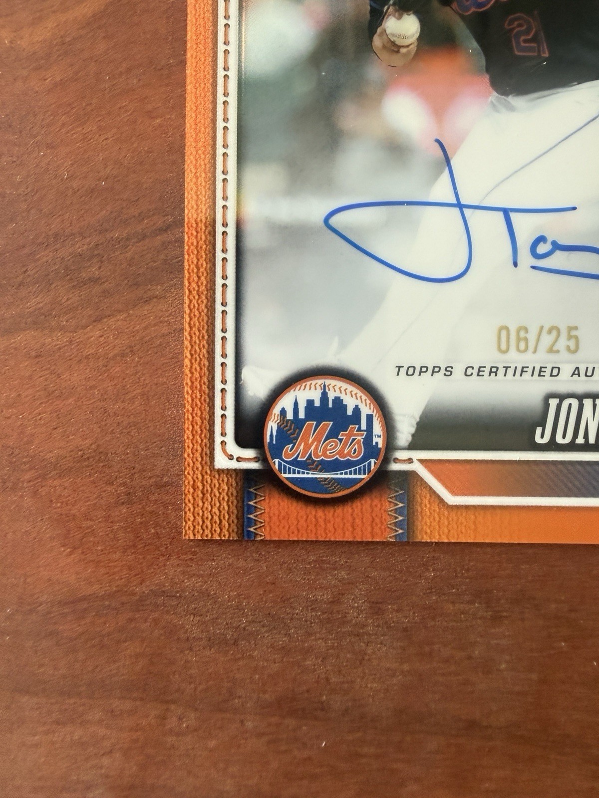 2026 Topps Chrome Jonah Tong RC Orange Refractor Auto /25 Mets Rookie 🔥🔥 view 5