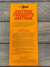 Vintage Amtrak Presents Brochure Flyer America Getting Into Training Railroad