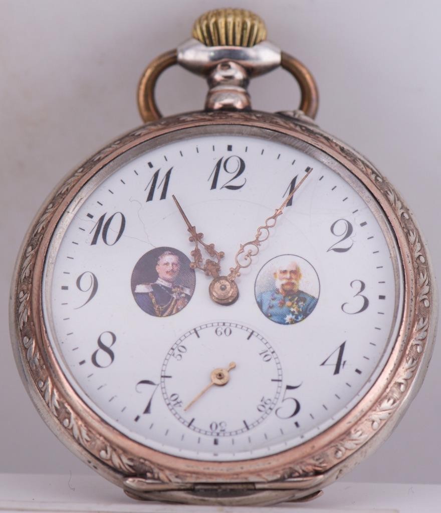 Antique WWI German Army Silver Pocket Watch – Kaiser Wilhelm II