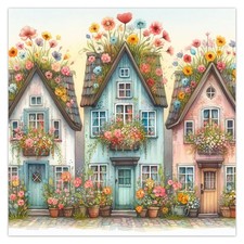 Diamond Art Kits for Adults - Flowers House Diamond Painting Kits for Adults,5D