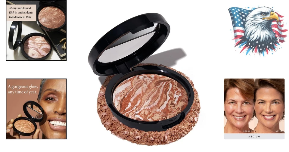 Polvo bronceador natural 02 medio: corrección de color edificable y sin peso Foto 2 de 4