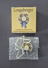 Longaberger Early Blossoms Bonnet Basket Tie-On with Ribbons 37133 - Made in USA