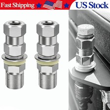 2Pcs Universal Heavy Duty 3/8 x 24 CB Antenna Stud Mount SO-239 Mount Adapter