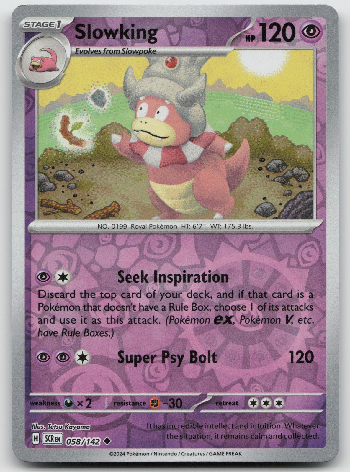 Slowking Uncommon Reverse Holo SV07: Stellar Crown 058/142 NM
