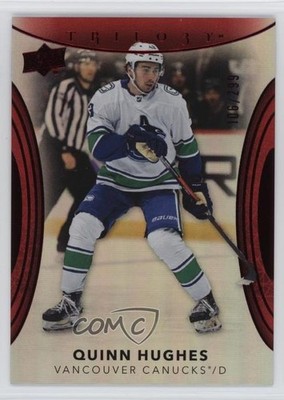 2022-23 Upper Deck Trilogy Red 106/299 Quinn Hughes #50 1p83