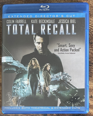 Total Recall Extended Director's Cut Blu-Ray 2-Disc Set Colin Farrell F9576