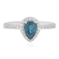 Cavill Kyanit Ring Damen Silber 925 Tropfen Schliff Zirkon Halo 1,13Ct