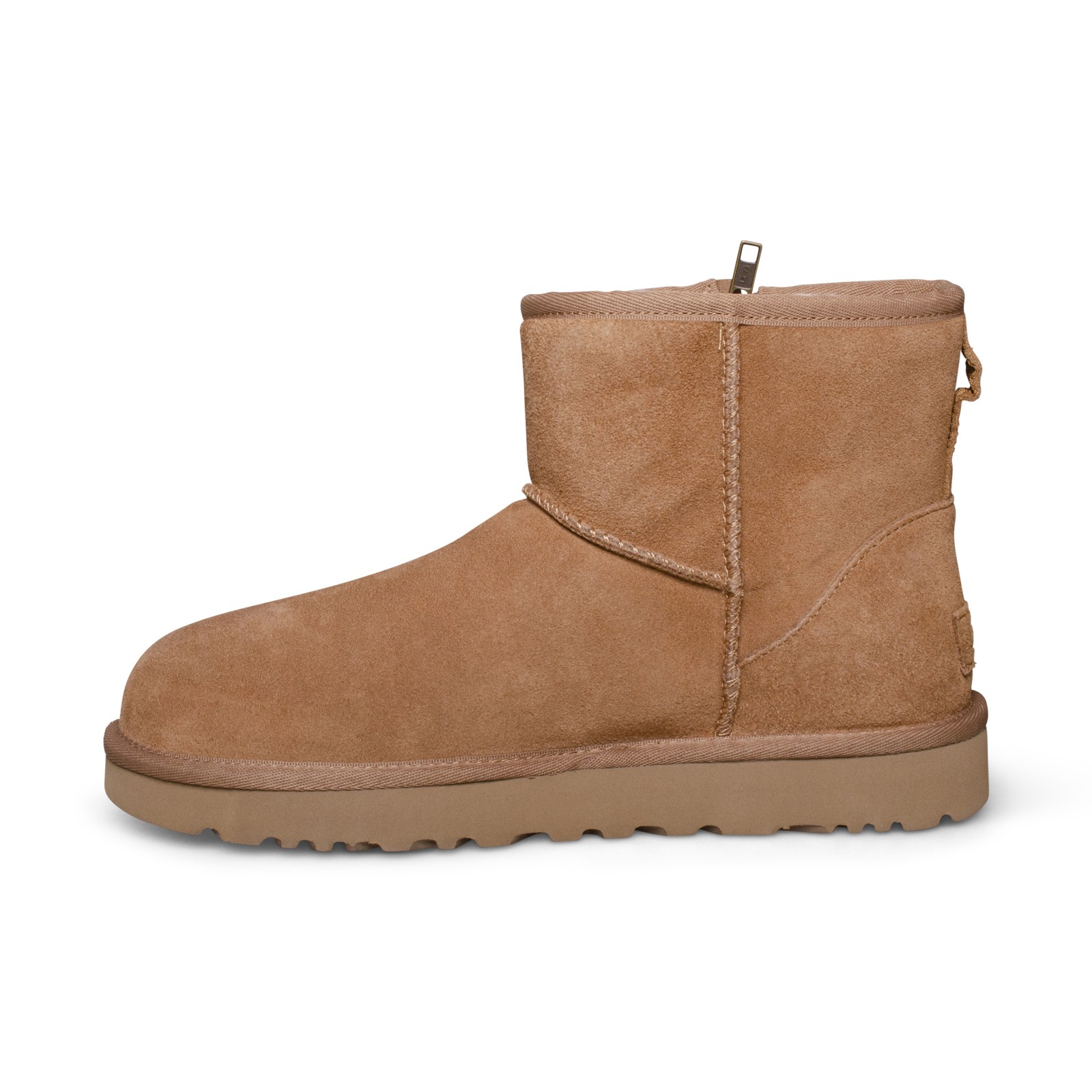 UGG CLASSIC MINI BAILEY ZIP CHESTNUT SUEDE ANKLE WOMEN'S BOOTS SIZE US 10 NEW image 3