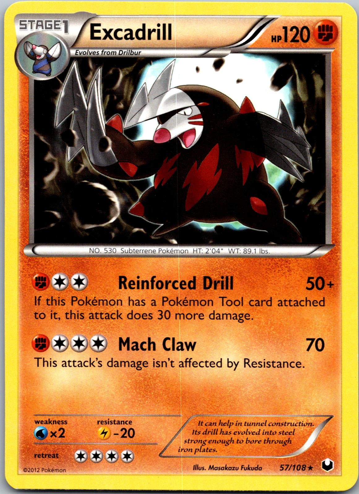 EXCADRILL 57/108 RARE DARK EXPLORERS POKEMON NM/M