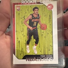 2018-19 Panini NBA Hoops Trae Young Rookie #250 Atlanta Hawks Basketball Card. rookie card picture
