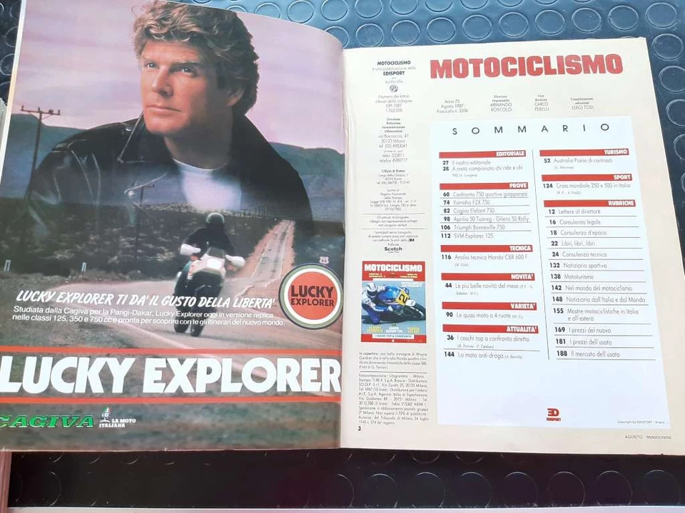 Motociclismo 8 de agosto 1987 Triumph Bonneville Cagiva Elephant 750 Yamaha Fzx 750 Foto 2 de 3