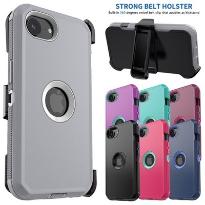 For iPhone 17 Pro Max 17e 16e Plus Pro Max Case Heavy Duty Phone Cover/Belt Clip