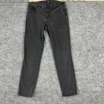 NYDJ Jeans Womens Size 2 Black Alina Ankle Skinny Lift Tuck Stretch Slim Fit